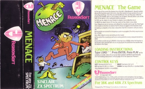 Menace box art for ZX Spectrum